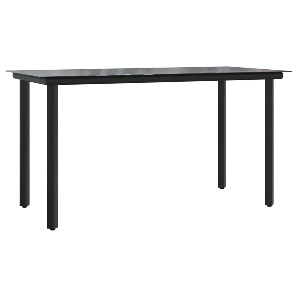 5 Piece Garden Dining Set with Cushions Black Poly Rattan Price