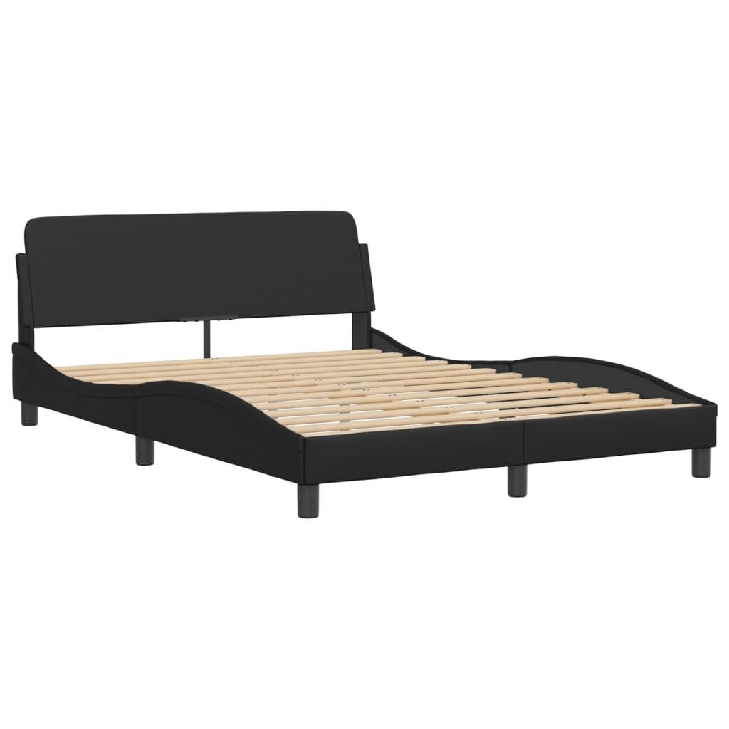 Bed Frame with LED without Mattress Black 137x187 cm Double Price