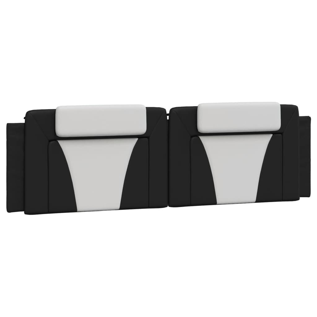 Bed Frame with LED without Mattress Black and White 183x203 cm King Price