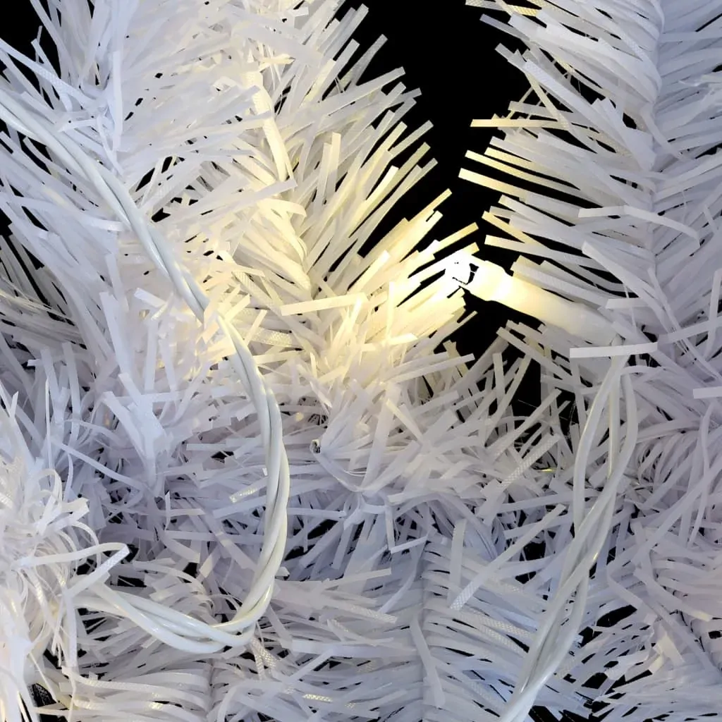 Christmas Garland with LED Lights White 5 m PVC Price