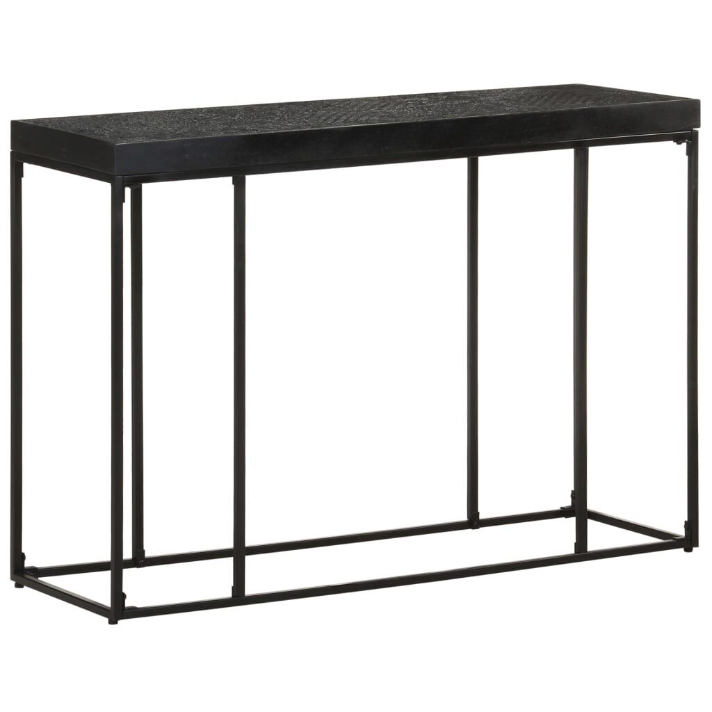 Console Table Black 110x35x76 cm Solid Acacia and Mango Wood Price