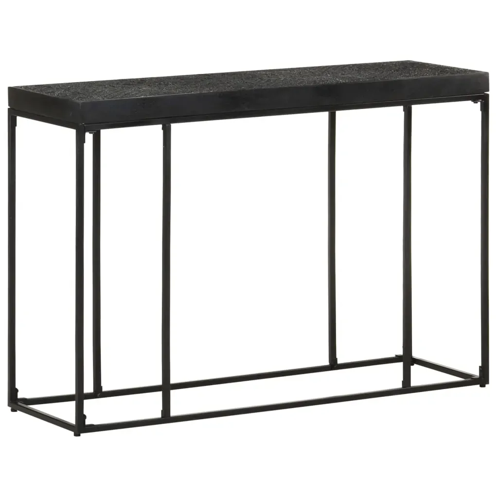 Console Table Black 110x35x76 cm Solid Acacia and Mango Wood Price