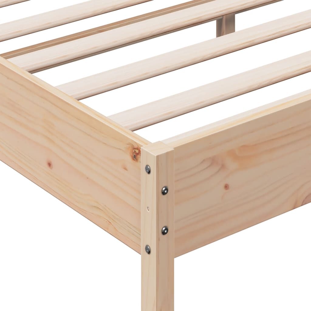 Bed Frame without Mattress 183x203 cm King Solid Wood Pine Price