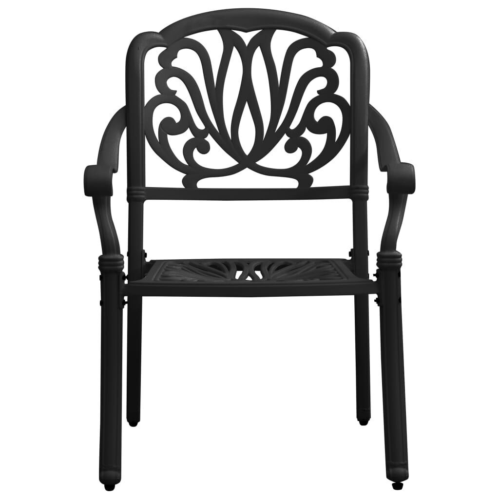 3 Piece Bistro Set Black Cast Aluminium Price