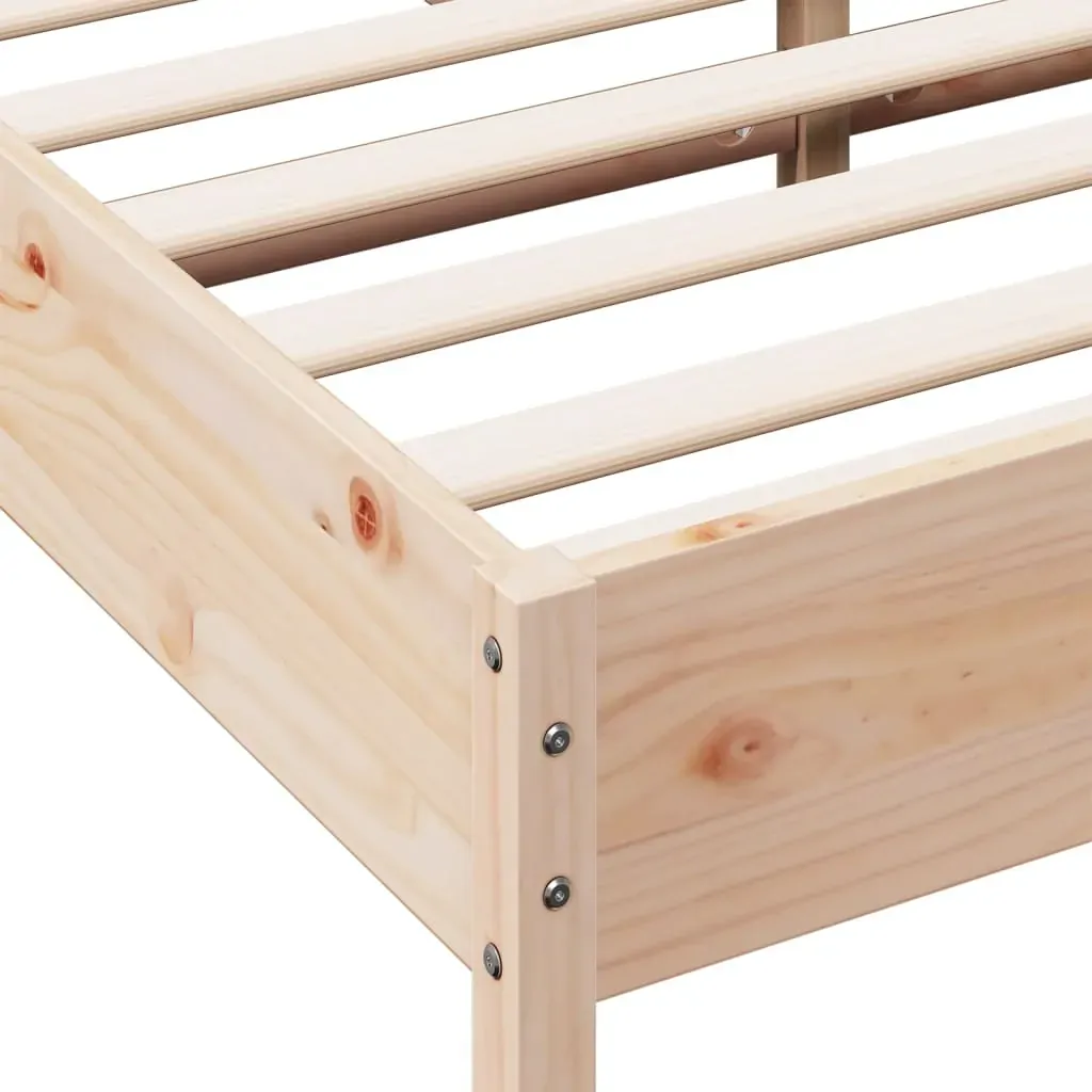 Bed Frame without Mattress 150x200 cm Solid Wood Pine Price