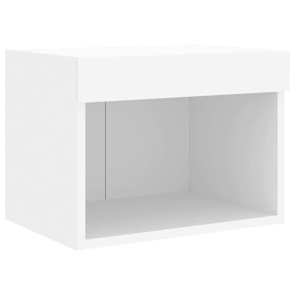 4 Piece TV Wall Cabinets with LED Lights White Price