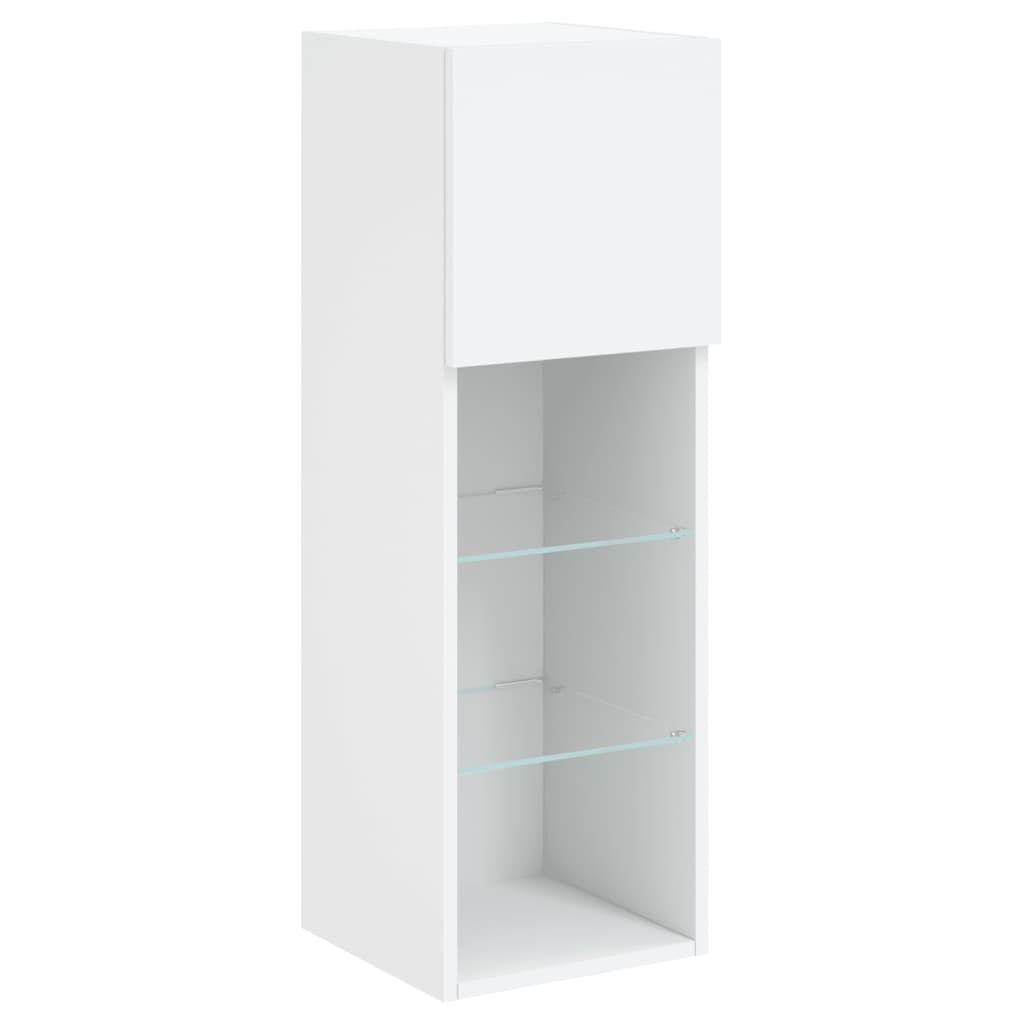 6 Piece TV Wall Units with LED White Engineered Wood Price