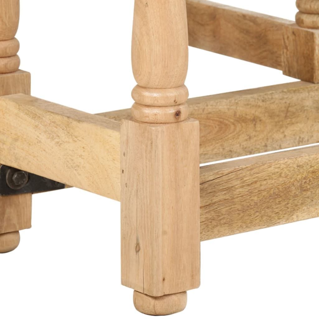 Dining Table Round 110x76 cm Solid Mango Wood Price
