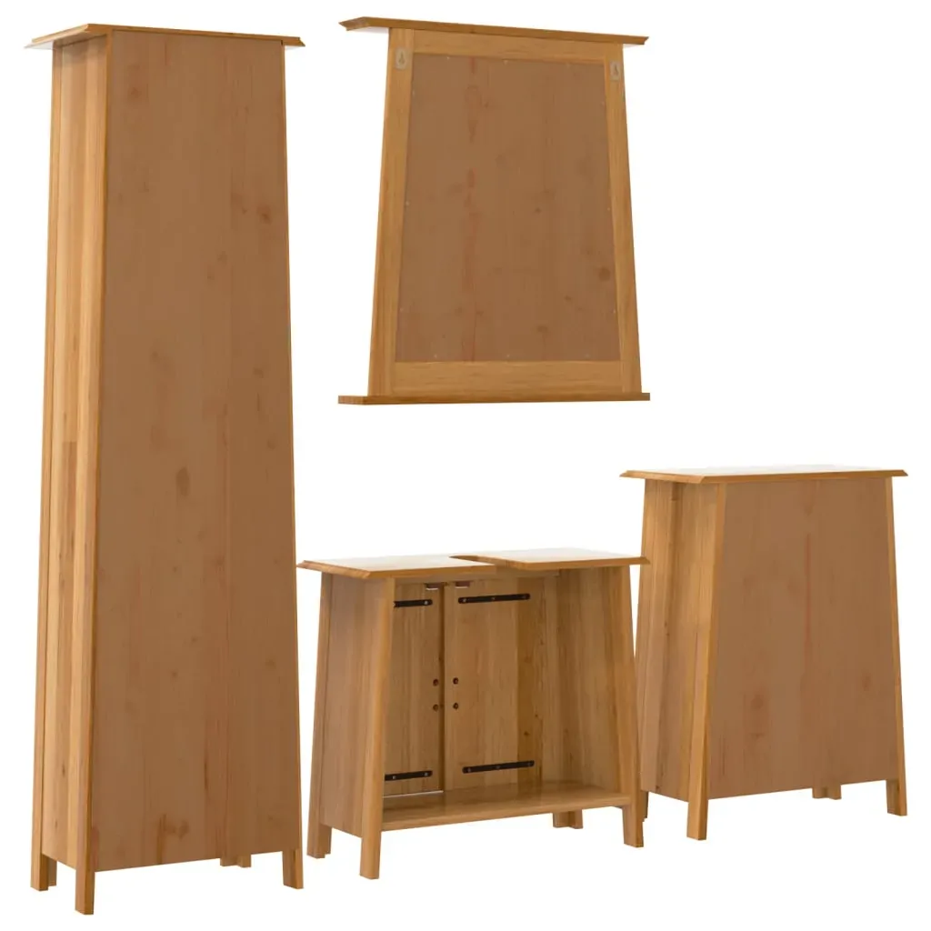 4 Piece Bathroom Furniture Set Solid Wood Pine Price