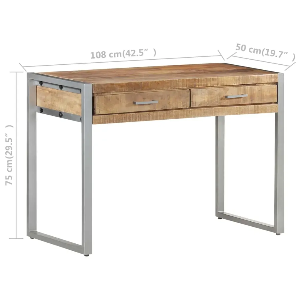 Desk 108x50x75 cm Rough Mango Wood Price
