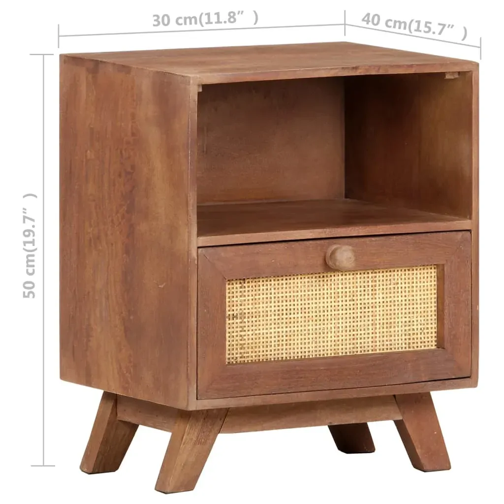 Bedside Cabinet 40x30x50 cm Solid Mango Wood Price