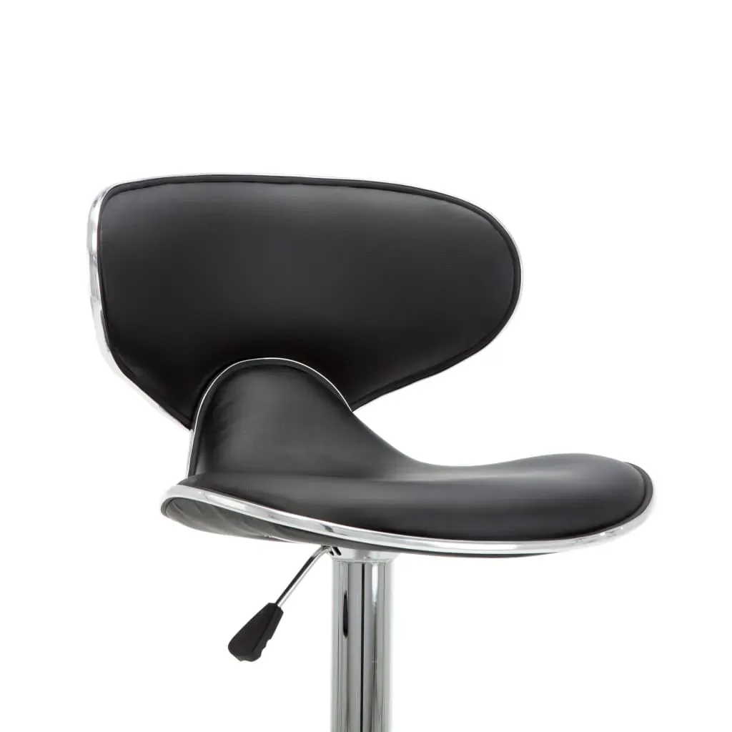 Bar Stools 2 pcs Black Faux Leather Price