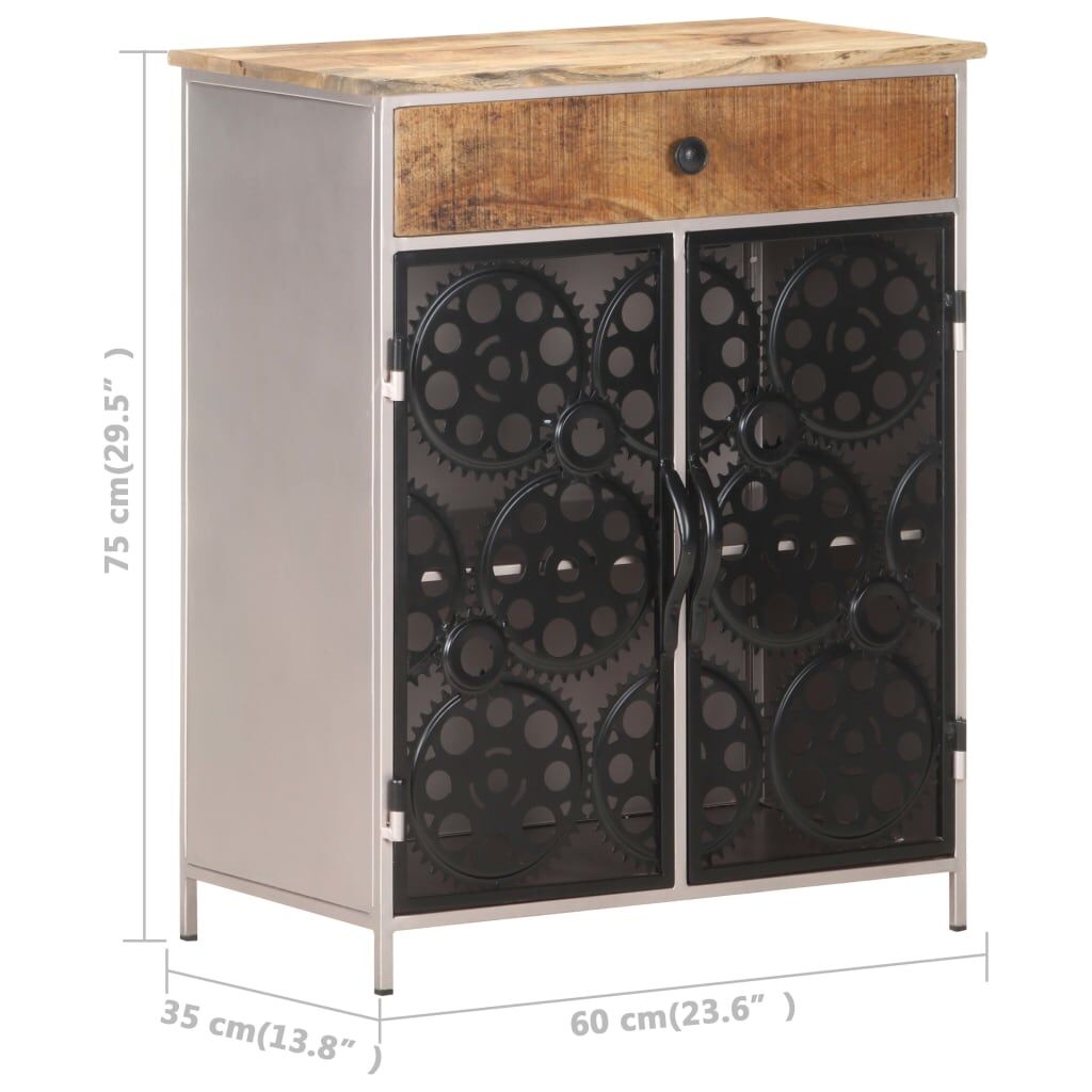 Sideboard 60x35x75 cm Rough Mango Wood & Iron Price