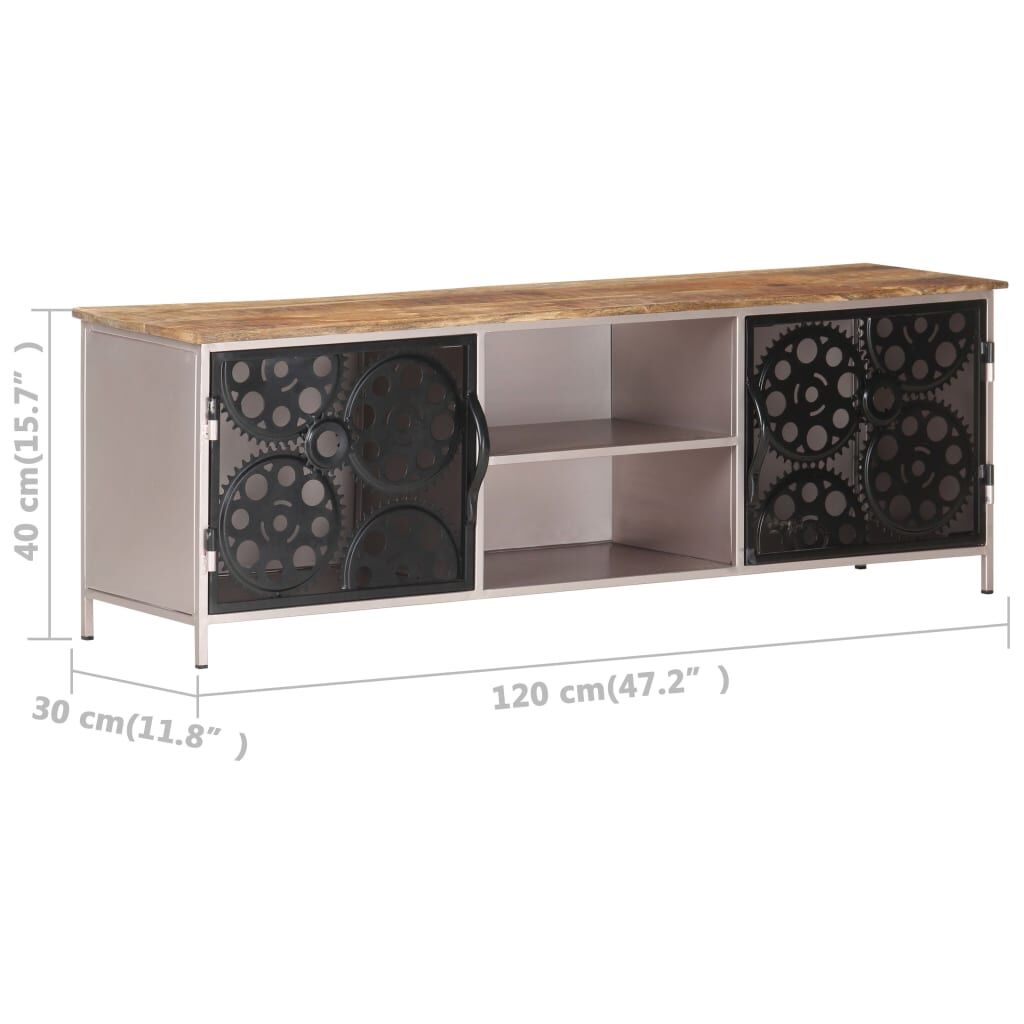 TV Cabinet 120x30x40 cm Rough Mango Wood Price