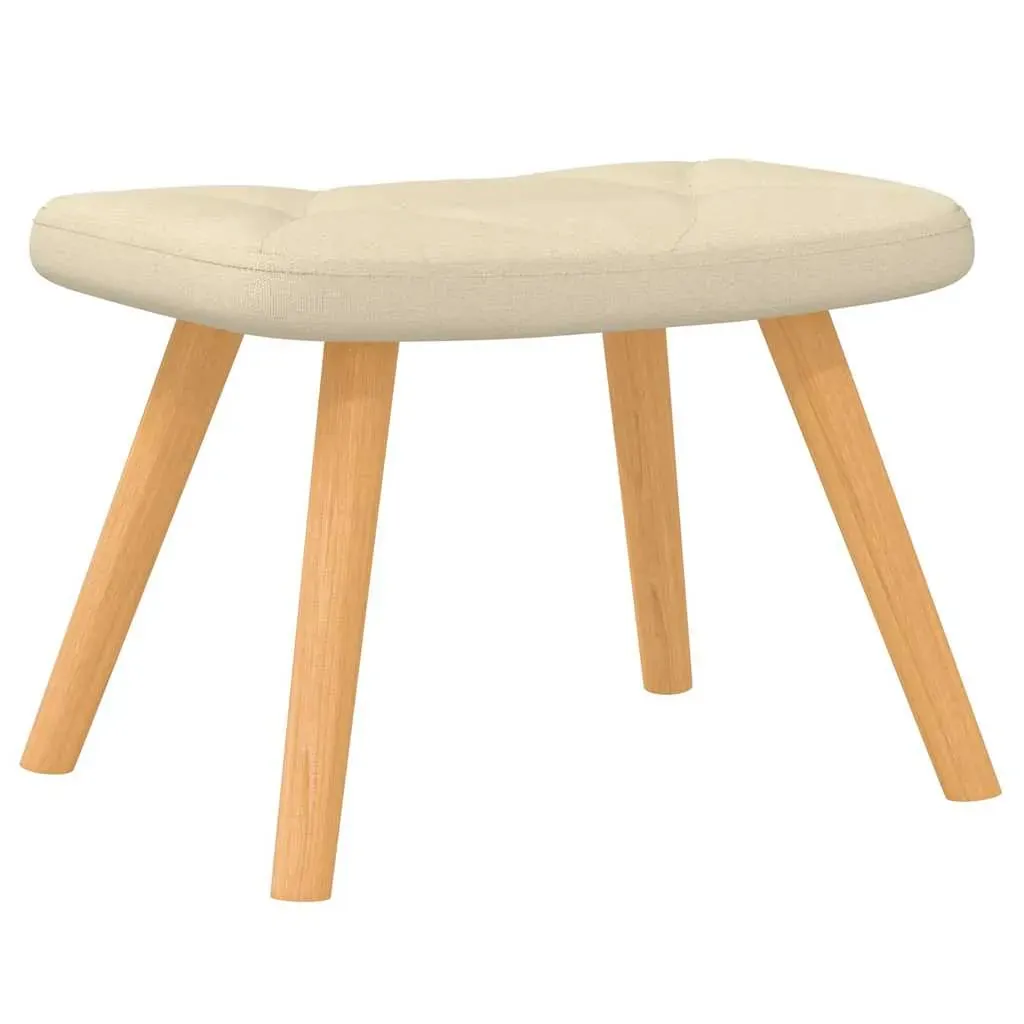 Rocking Chair with a Stool Cream Fabric Price