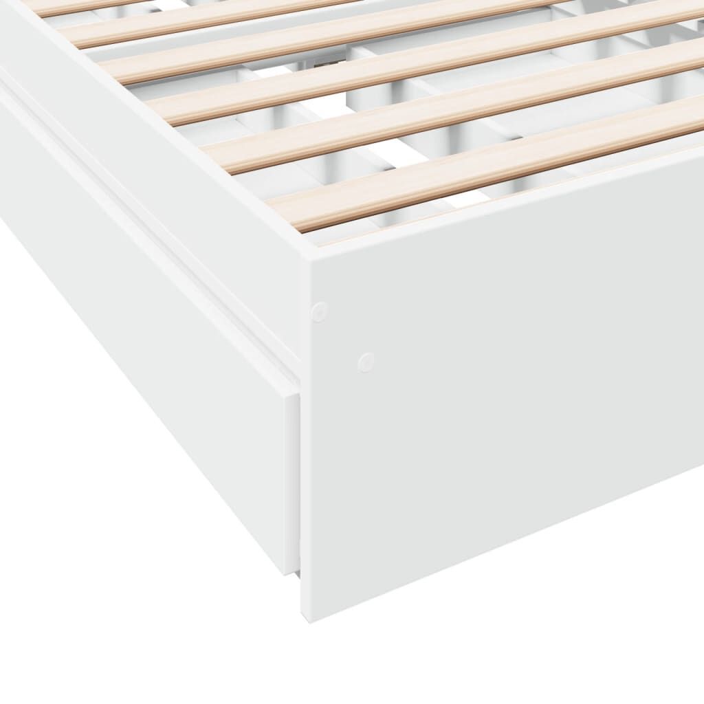 Bed Frame with Drawers without Mattress White 90x190 cm Price