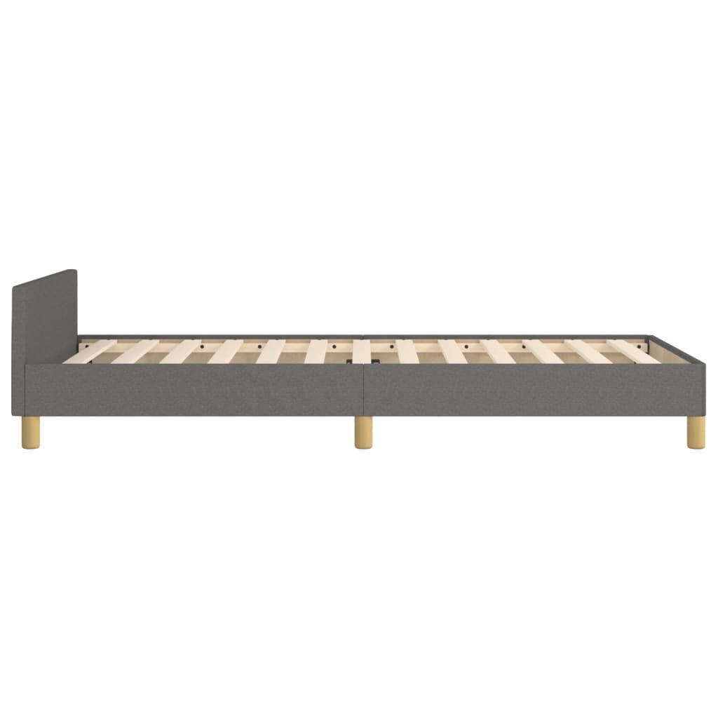 Bed Frame without Mattress Dark Grey 107x203 cm King Single Size Fabric Price