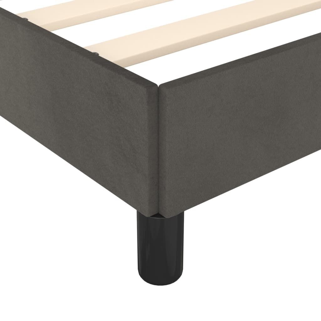 Bed Frame without Mattress Dark Grey 107x203 cm King Single Size Velvet Price