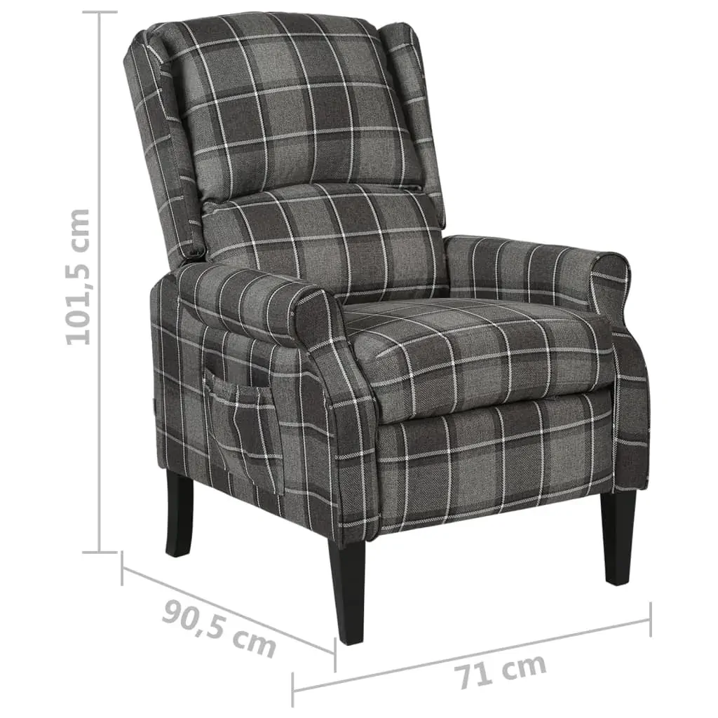 Reclining Chair Grey Fabric Price