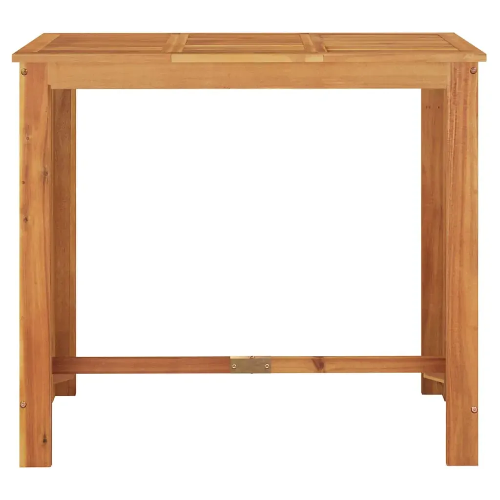 7 Piece Garden Bar Set Brown Solid Wood Acacia and Poly Rattan Price