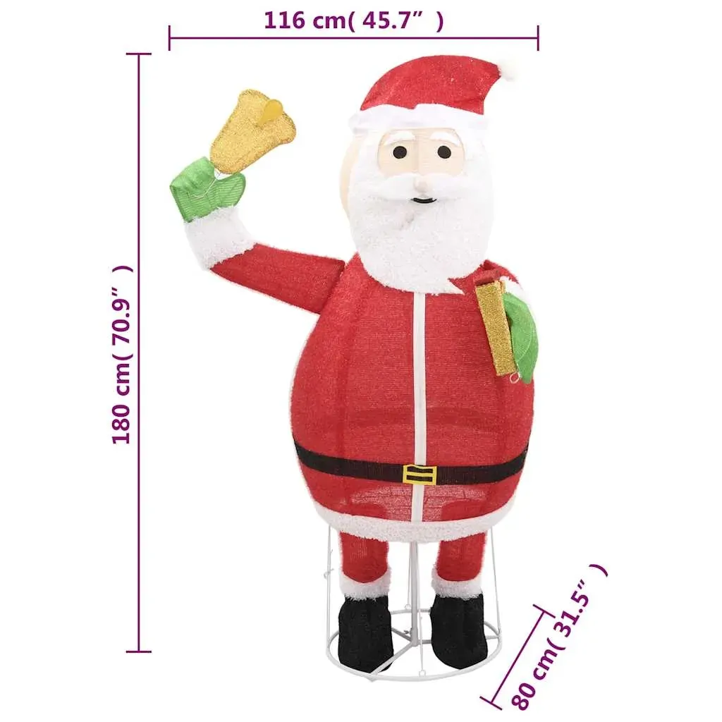 Decorative Christmas Santa Claus Figure LED Luxury Fabric 180 cm Price