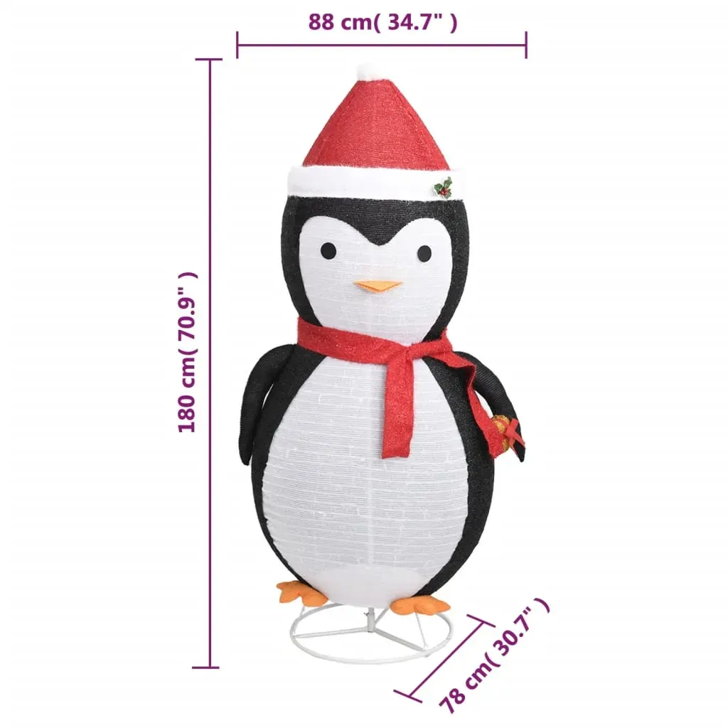 Decorative Christmas Snow Penguin Figure LED Luxury Fabric 180cm Price