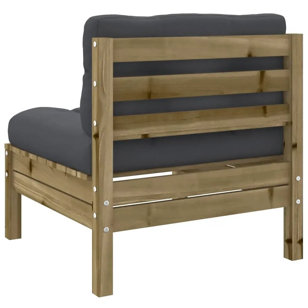 5 Piece Garden Sofa Set with Cushions Impregnated Wood Pine Price