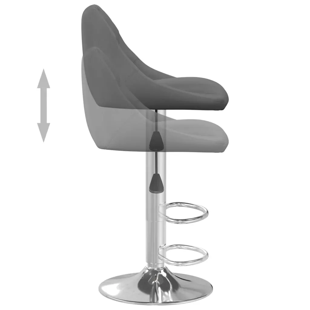 Bar Stool 2 Pcs Dark Grey Velvet Price
