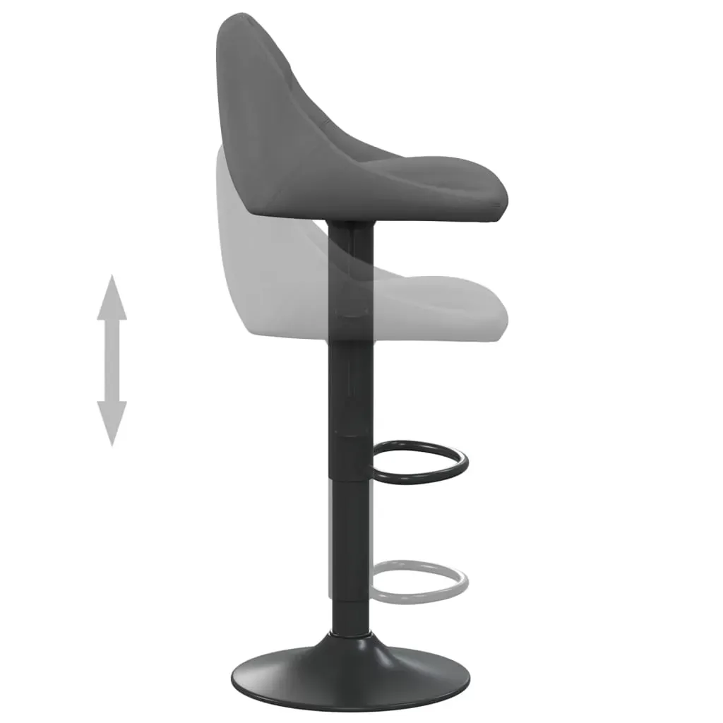 Bar Stools 2 pcs Dark Grey Velvet Price