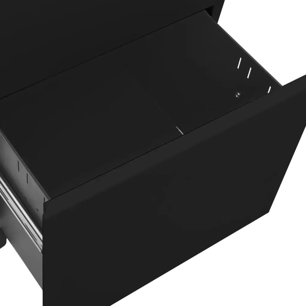 Mobile File Cabinet Black 39x45x60 cm Steel Price