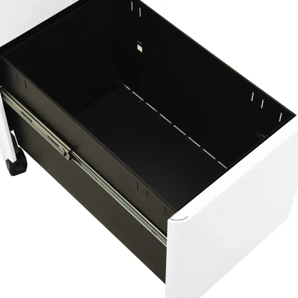Mobile File Cabinet White 30x45x59 cm Steel Price
