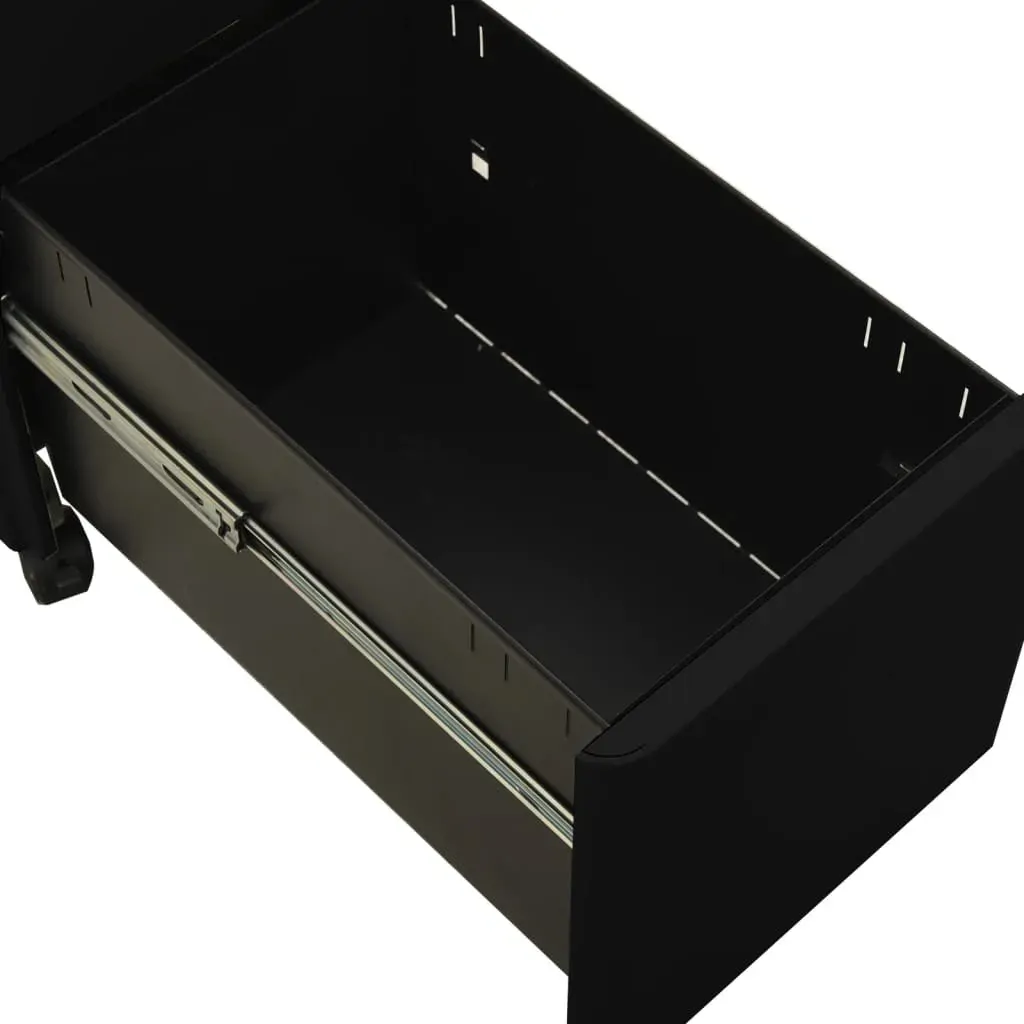 Mobile File Cabinet Black 30x45x59 cm Steel Price