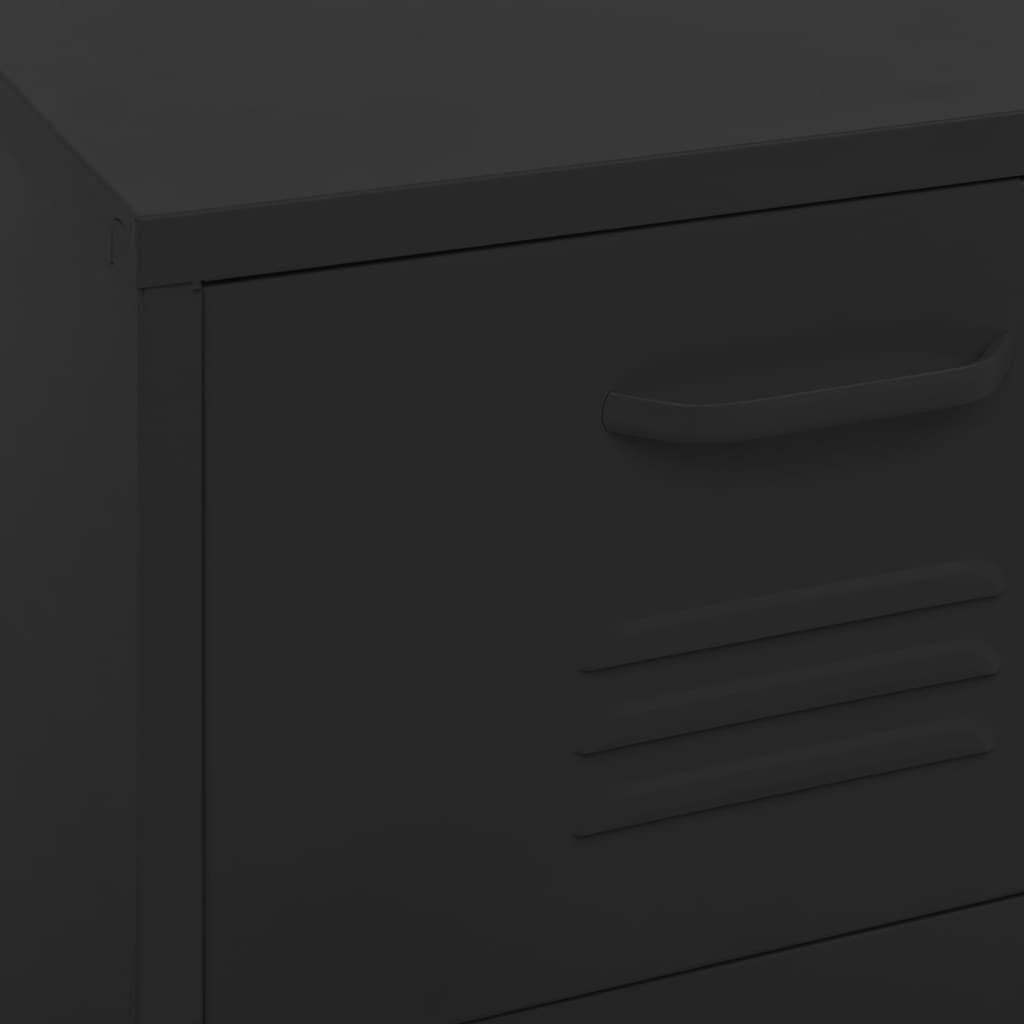 Storage Cabinet Black 42.5x35x101.5 cm Steel Price