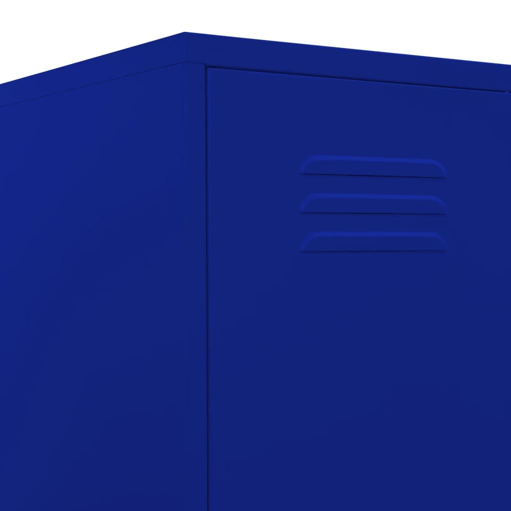 Locker Cabinet Navy Blue 35x46x180 cm Steel Price