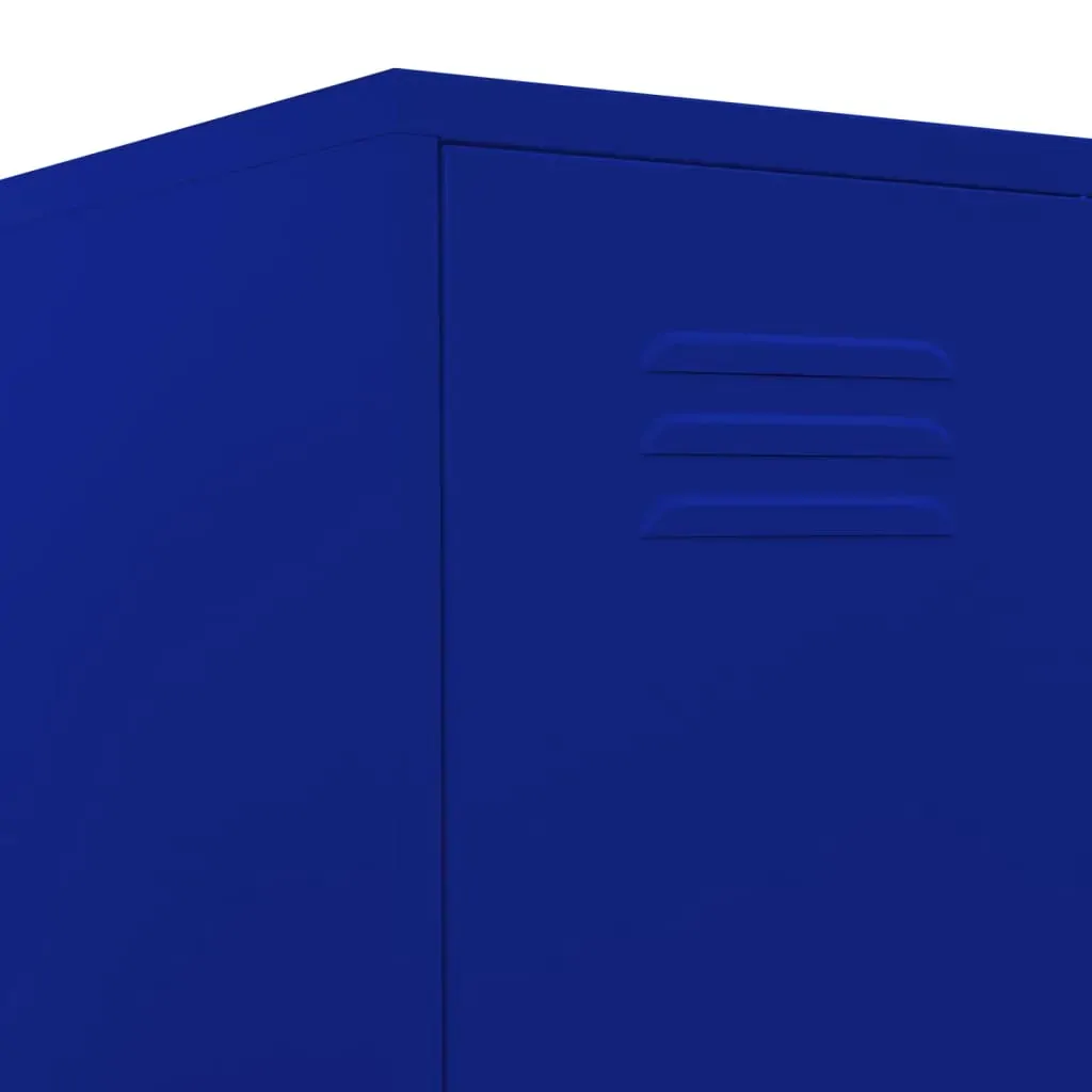 Locker Cabinet Navy Blue 35x46x180 cm Steel Price