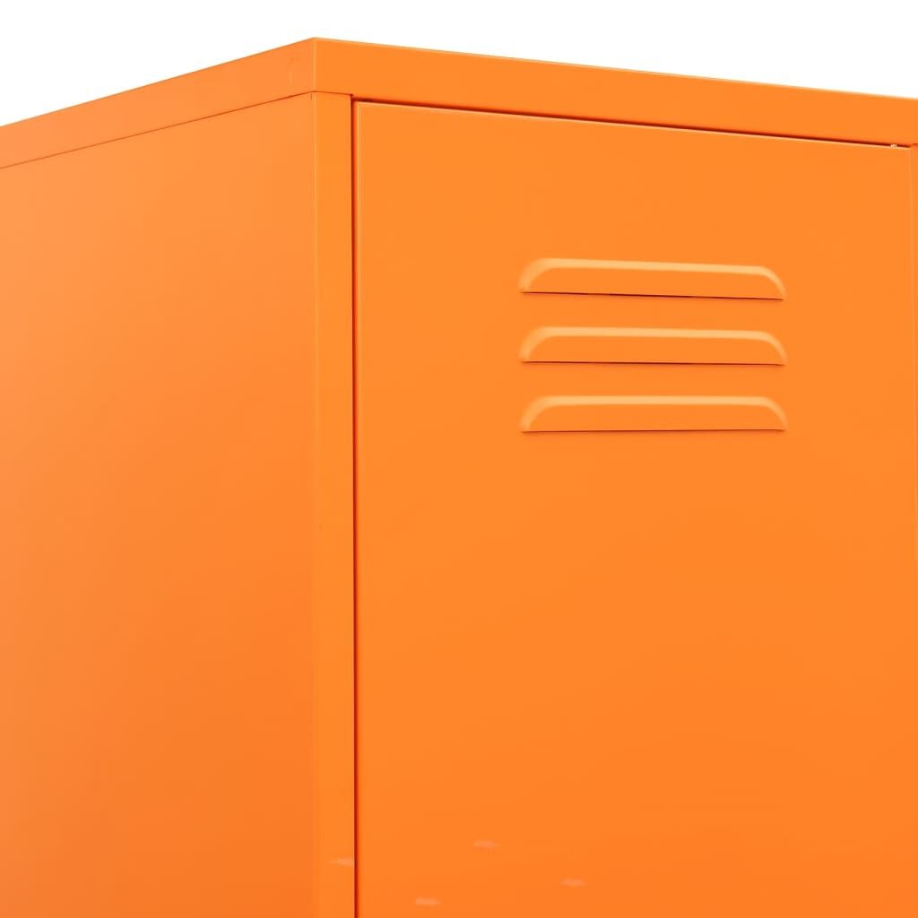 Locker Cabinet Orange 35x46x180 cm Steel Price