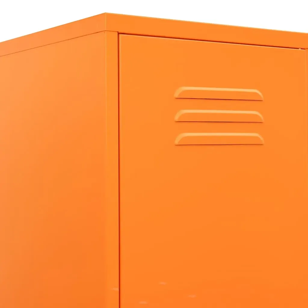 Locker Cabinet Orange 35x46x180 cm Steel Price