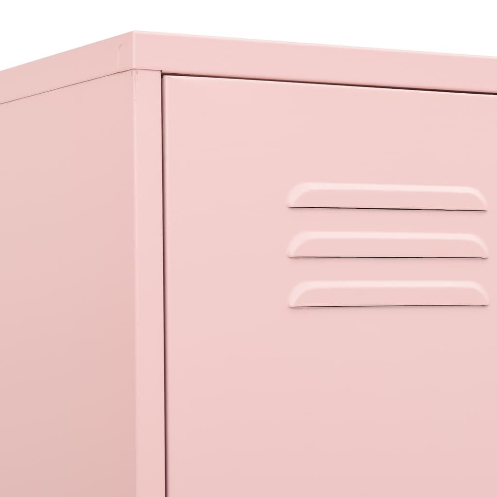 Locker Cabinet Pink 35x46x180 cm Steel Price