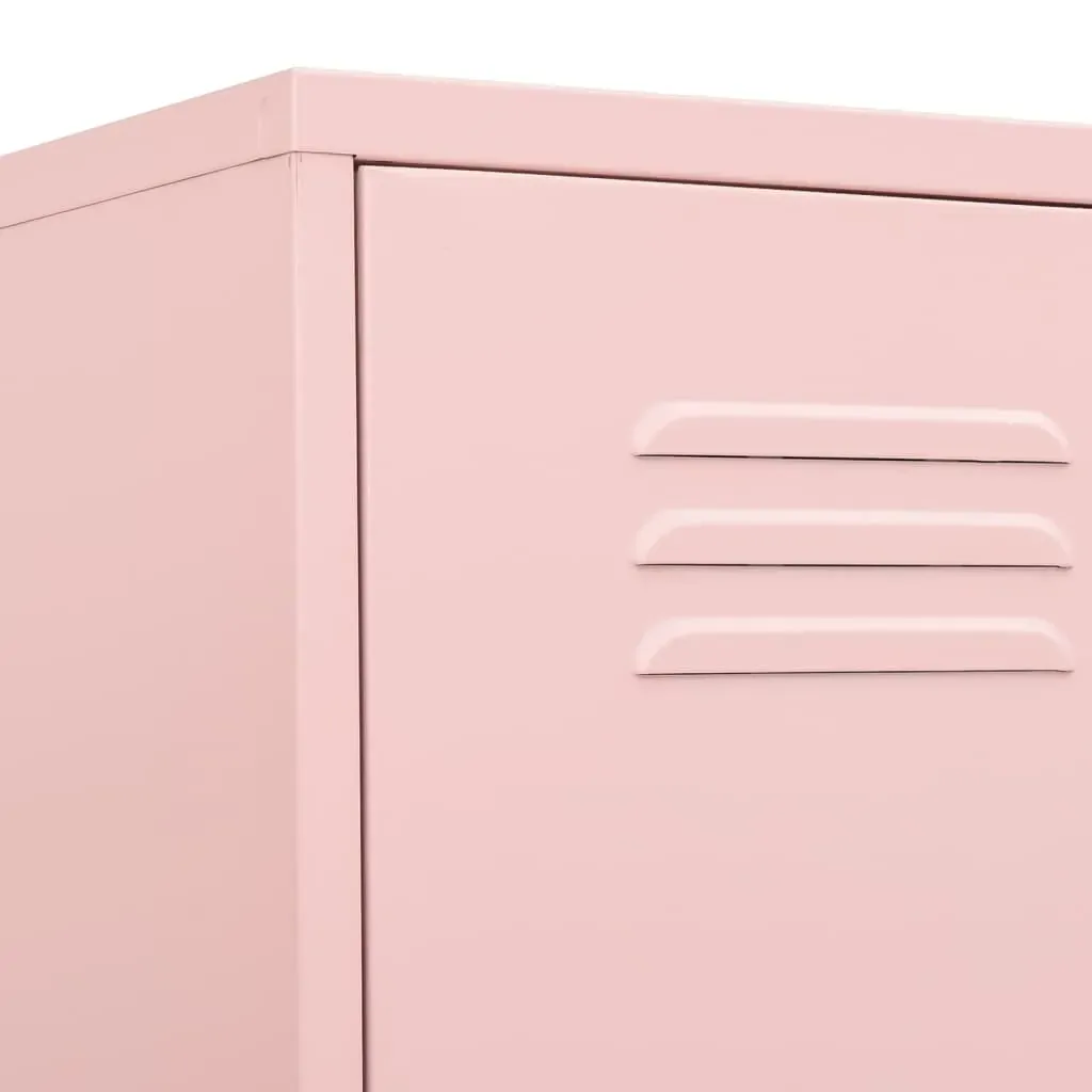 Locker Cabinet Pink 35x46x180 cm Steel Price