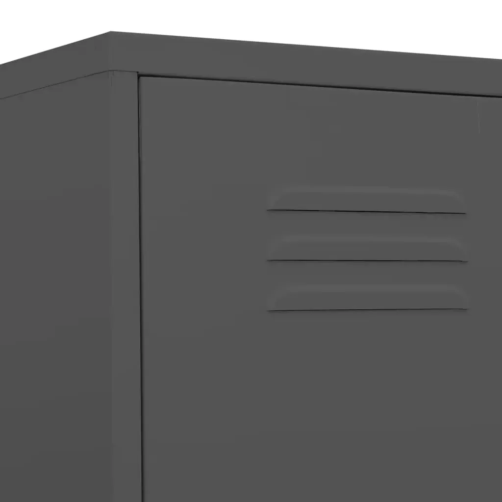 Locker Cabinet Anthracite 35x46x180 cm Steel Price