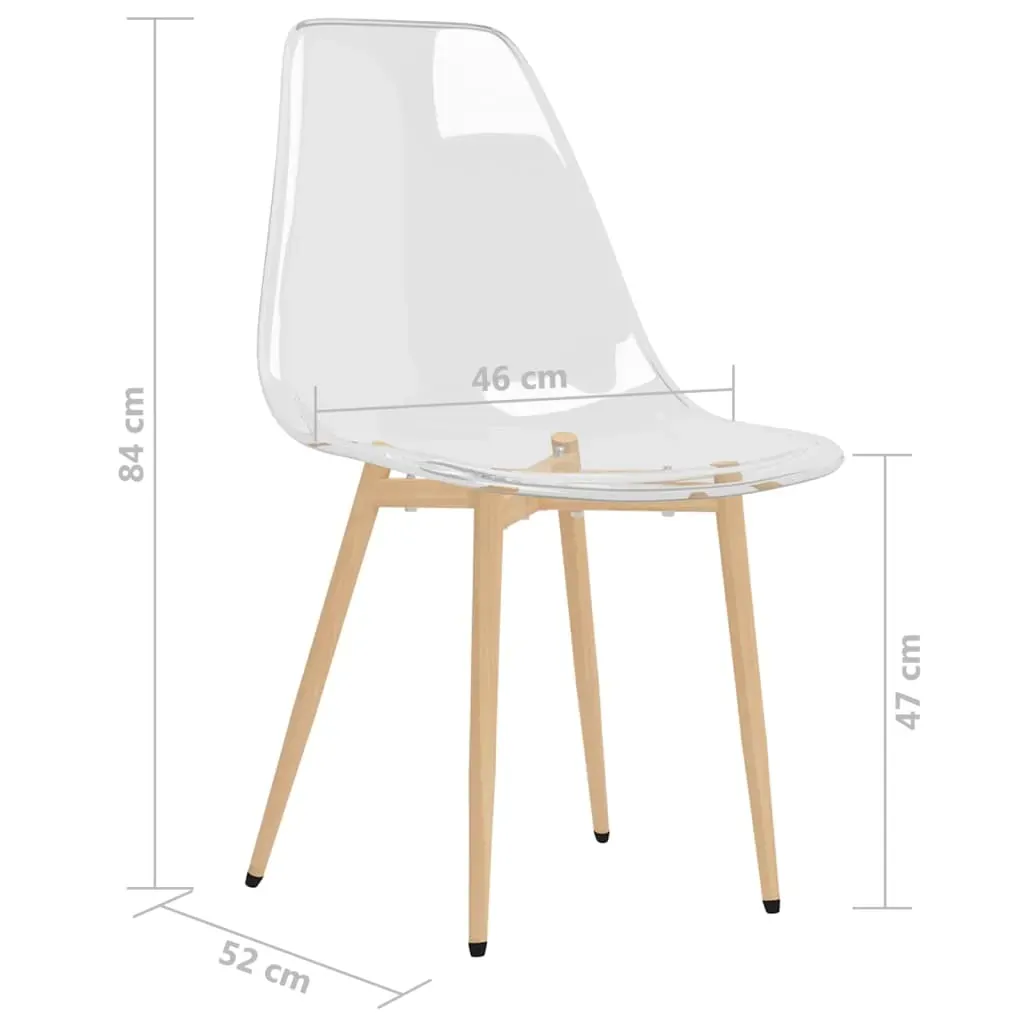 Dining Chairs 4 pcs Transparent PET Price