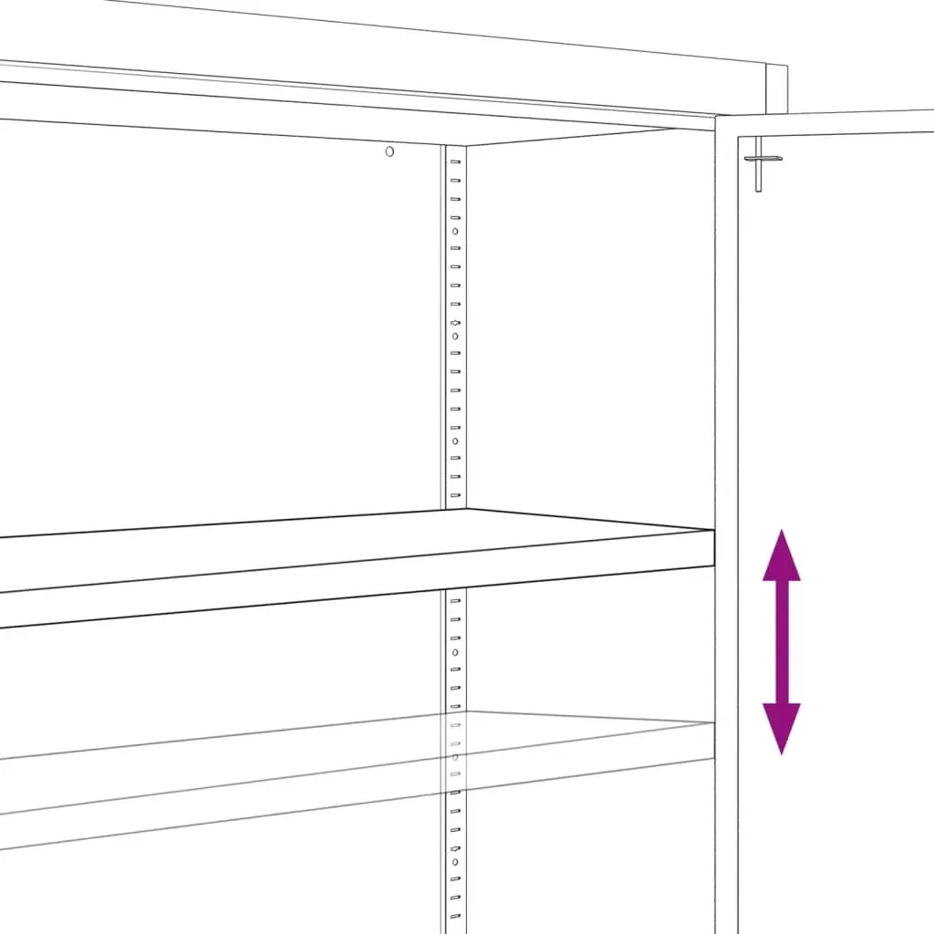 File Cabinet Light Grey 90x40x105 cm Steel Price