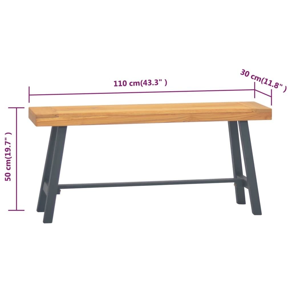 Bench 110 cm Solid Wood Teak Price