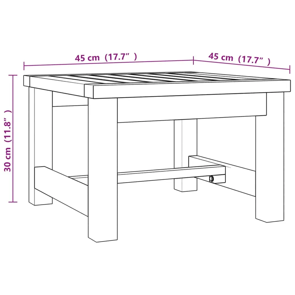 Coffee Table 45x45x30 cm Solid Wood Teak Price