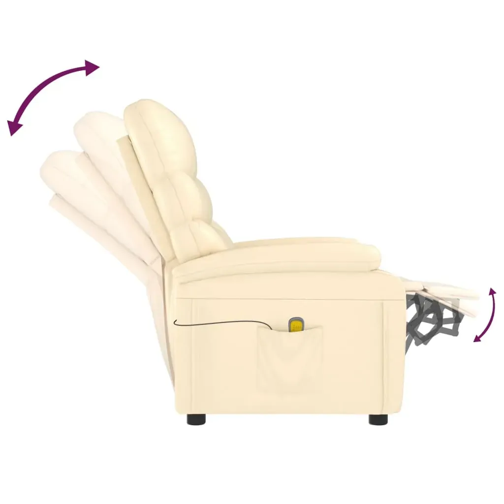 Massage Chair Cream Faux Leather Price