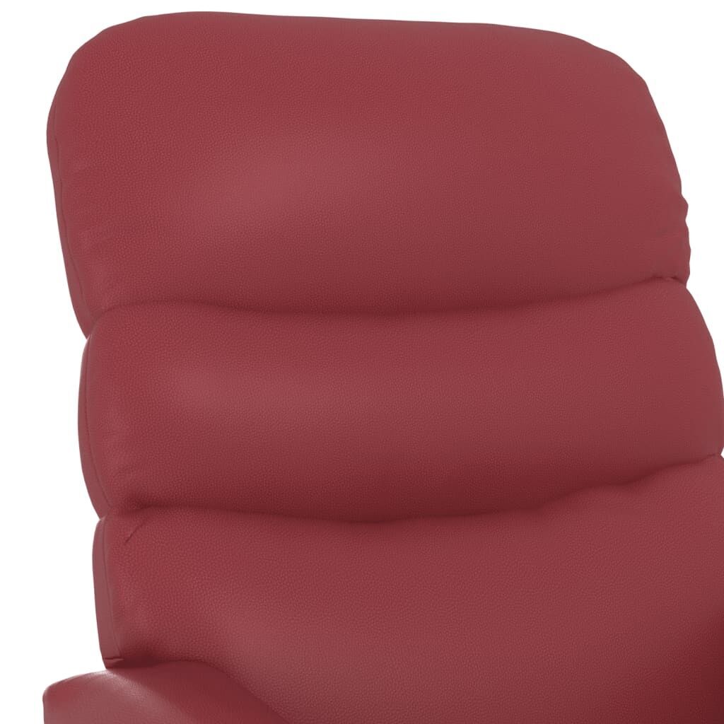 Massage Chair Wine Red Faux Leather Price