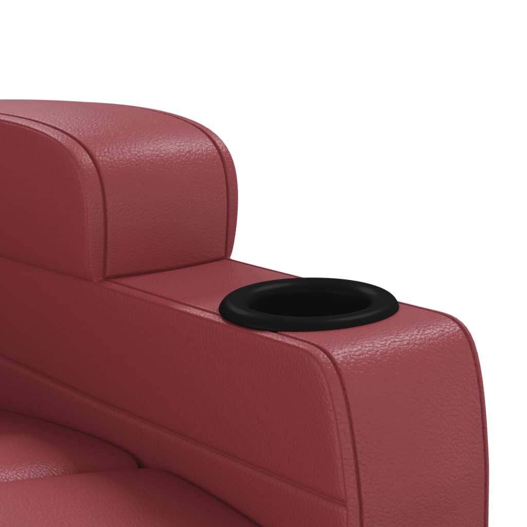 Massage Chair Wine Red Faux Leather Price