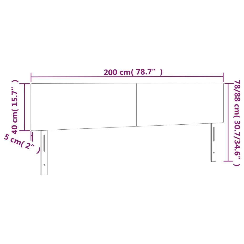 Headboards 2 pcs Dark Grey 100 cm Velvet Price