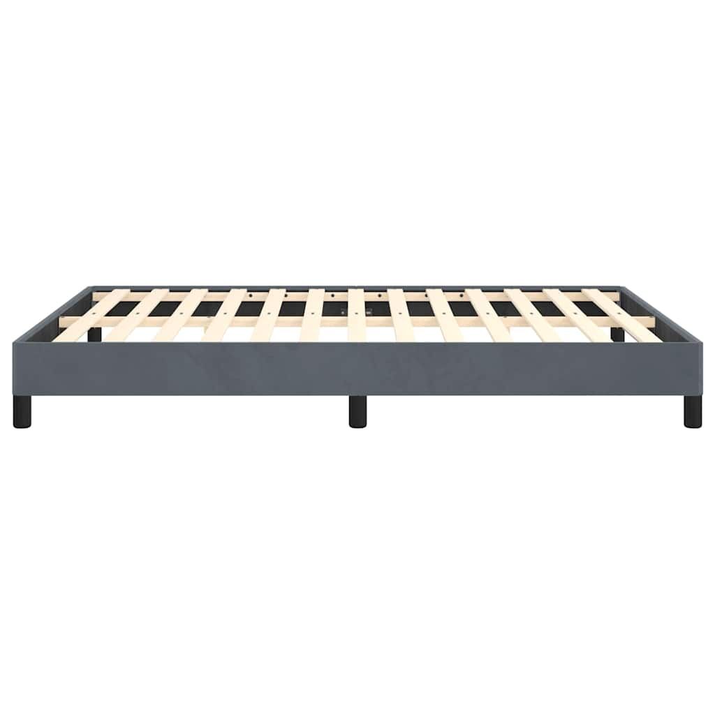 Bed Frame without Mattress Dark Grey 152x203 cm Queen Velvet Price