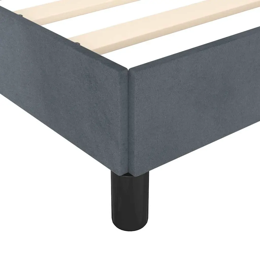 Bed Frame without Mattress Dark Grey Double Velvet Price